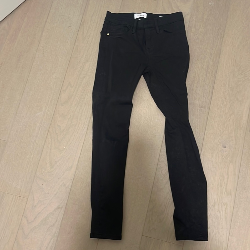 FRAME brand black skinny jeans